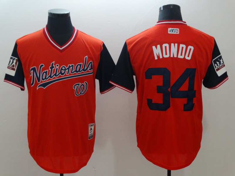 2018 Men Washington Nationals #34 Mondo red New Rush Limited MLB Jerseys->->MLB Jersey